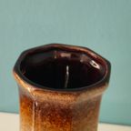 Vintage Bay Keramik West Germany Vaasje Vaas Bruin thumbnail 2