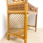 Vintage Rotan Rieten Kaptafel Make-up Tafel, Spiegel thumbnail 5