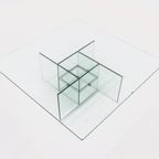 Italian Modern Architectural Glass Coffee Table 1970S thumbnail 7