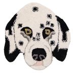 Vloerkleed Hond 35X35 Cm Wit Zwart Wol - Clayre En Eef - Dieren Tapijt thumbnail 2