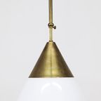 Art-deco Opaline Hanglamp Druppel thumbnail 3