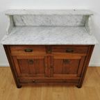 Vintage Frans Dressoir Commode, Ladekast Met Marmer Blad 907 thumbnail 5