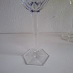 6 Vintage Kristallen Gekleurde Wijnglazen thumbnail 13