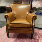 Schapenleren Rosan Fauteuil Schaapsleder In Cognac Bruin thumbnail 2