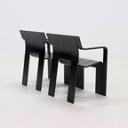 Set Of 2 Strip Dining Chairs By Gijs Bakker For Castelijn 1970s thumbnail 7