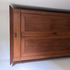 Eiken Tweedeurs Kast Met Bovenlade, Planken En Binnenlades, 104 Cm Breed thumbnail 3