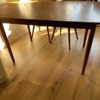 Vintage Eettafel Tafel Jaren 60 Teak Uitschuiftafel thumbnail 5