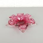 Vintage Murano Glas Schaal Roze thumbnail 2