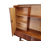 Vintage Teak Houten Wandkast Met Bar, Jaren 60 thumbnail 5