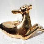 24 Karaats Goud Porseleinen Beeld Hert Vintage Oro Zecchino thumbnail 4