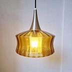 Vintage Okergele Glazen Lamp thumbnail 3