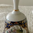 Prachtige Vintage Glanzend Tafelbel Pauw En Bloemen Design Met Gouden Afwerkingen thumbnail 6