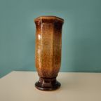 Vintage Bay Keramik West Germany Vaasje Vaas Bruin thumbnail 5