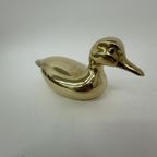 Mid Century Brass Duck Sculpture 1970’S thumbnail 7
