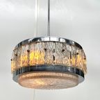 Vintage 70’S Hanging Pendant - Solid Glass (No Cracks) - Original And Including Ceiling Canopy thumbnail 2