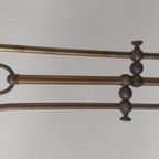 Vintage Messing Vloerlamp Met Metalen Emaille Kappen thumbnail 7