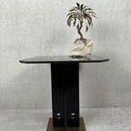 Hollywood Regency Coffee Table / Side Table Black And Gold thumbnail 2