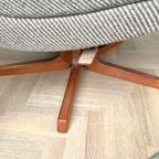 Deens Design Relax Fauteuil Met Voetenbank En Teak Hout thumbnail 4