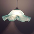 Vintage Glazen Hanglamp Blauw thumbnail 9