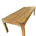 Vintage Xl Houten Tafel In Eik thumbnail 2