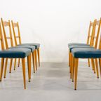 Set Of 6 Italian Modern Dinning Chairs From 1950’S thumbnail 2