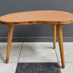Pink Leatherette Kidney Shaped Plant Table 1960S thumbnail 3