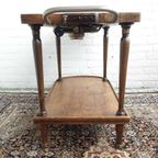 Antieke Warmhoud Tafel (werkend) Warmhoud Plaat Serveerwagen / Antieke Trolley Met Warmhoudplaat thumbnail 5