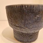 Vintage Bkormpot Blauwe Keramieke Pot Jaren 70 thumbnail 5