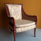 Retro Vintage Ronde Kruk, Blauwe Stoffering, Hairpinlegs thumbnail 15