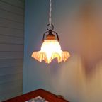 Hanglamp Van Roze Gesatineerd Glas, 1920-30S thumbnail 3