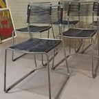 Set Van 6 Melker Spaghetti Stoelen, Lisa Norinder Voor Ikea thumbnail 12