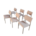 6 X No. 33 Dining Chair By Gijs Van Der Sluis For Van Der Sluis Stalen Meubelen, 1960s thumbnail 6