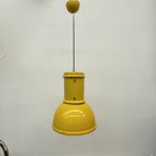 Fontana Arte Yellow Industrial Hanging Lamp , 1970’S thumbnail 10