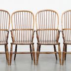 Leuke En Tijdloze Set Van 4 Antieke Engelse Windsor Stickback Chairs Uit De 19e thumbnail 2