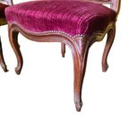 Franse Notenhouten Louis Xv Stijl Stoelen, Eind 19E Eeuw thumbnail 6