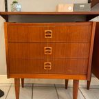 Vintage Deense Ladekast, 3 Lades, 1960's, 2 Stuks Op Voorraad thumbnail 5