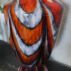 Vintage Vaas Opaline Glas Florence Oranje Wit Grijs 37 Cm thumbnail 4