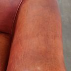 Klassieke, In Goede Staat Verkerende Gladde Rundleren Engelse Chesterfield Clubfauteuil thumbnail 8