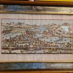 Italiaanse Koper Gravure Van De Stad Lyon 18E Eeuw thumbnail 3