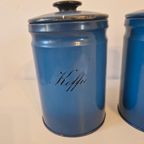 3 Vintage Brabantia Blikken Koffie Suiker Thee Metalen Bus thumbnail 6