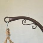 Vintage Rotan Hangend Baby Wiegje Schommel Bedje. thumbnail 2