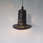 Vintage Metalen Brutalist Hanglamp thumbnail 3