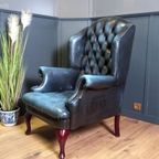 Blauwe Chesterfield Barrelback Fauteuil thumbnail 5