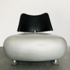 Unieke Leolux Pallone Fauteuil Zwart Zilvergrijs thumbnail 9