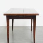 Antieke Franse Eikenhouten Uitschuifbare Xxl Eettafel Uit Eind 18e/ Begin 19e Eeuw thumbnail 7