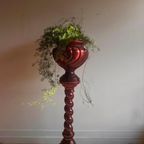 Franse Piedestal Zuil Met Bloempot 1930’s Antiek Vintage thumbnail 10