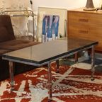 Salontafel In Chroom En Natuursteen Uit De Jaren 70 thumbnail 10