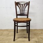 Antieke Art Nouveau Weense Jakob En Josef Kohn Stoel (thonet Stijl) Antique Webbing Chair thumbnail 10