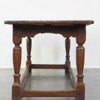 Prachtig Charmante En Pure Grote Antieke 17E Eeuwse Engelse Eikenhouten Eettafel, Refectory Table thumbnail 4