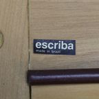 Set Of 2 Lounge Chairs In Teak And Saddle Leather By Karl Heinz Bergmiller For Escriba, Brazil, 1970s thumbnail 9